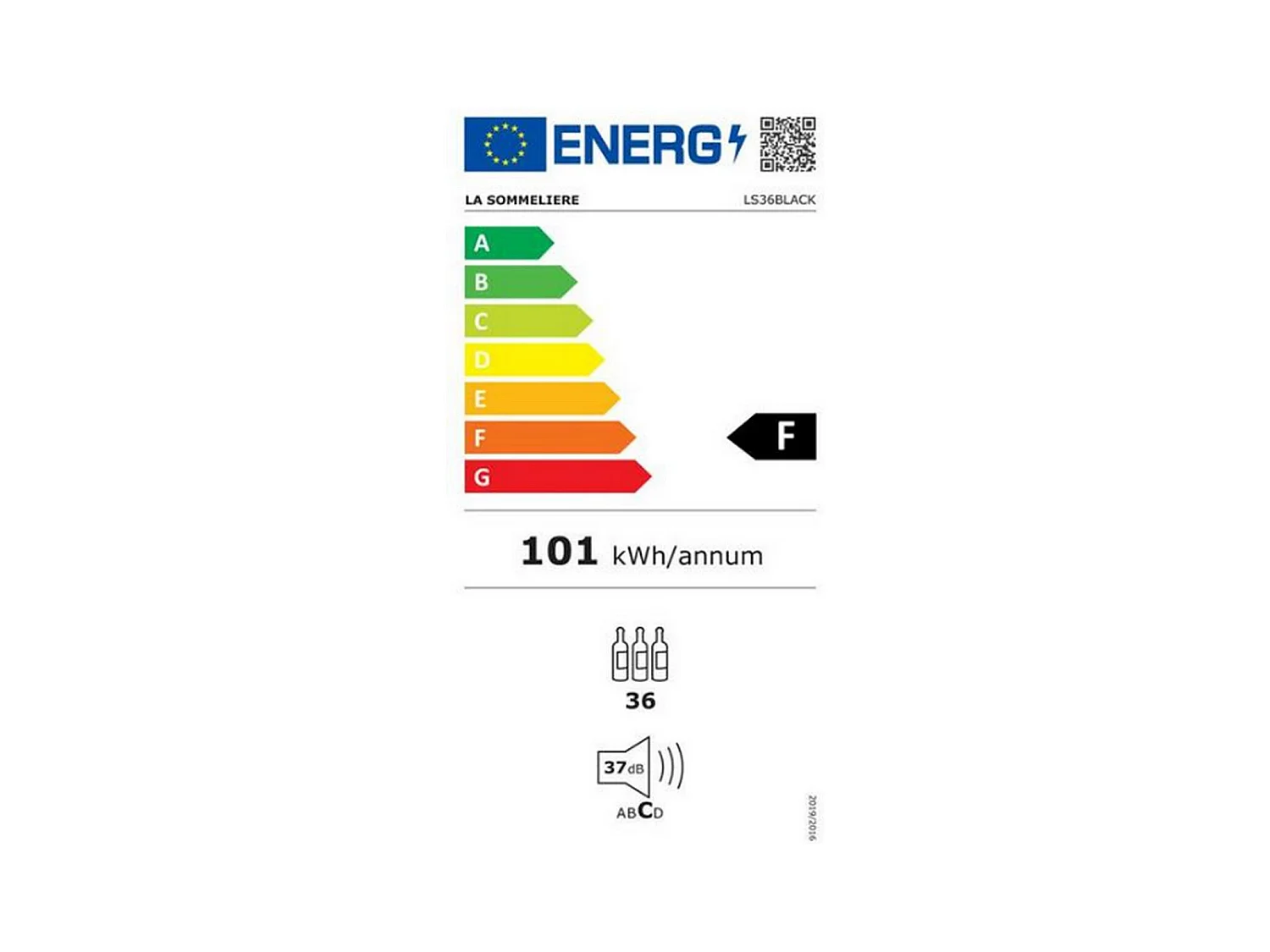 La Sommelière Cave à vin de service 36 bouteilles - LS36BLACK