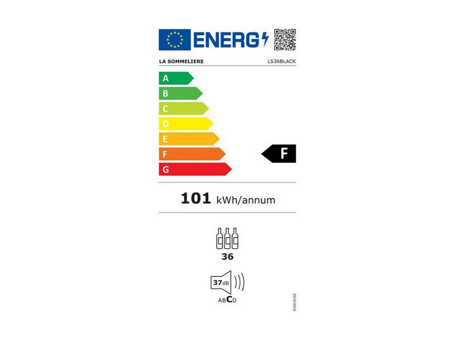 La Sommelière Cave à vin de service 36 bouteilles - LS36BLACK