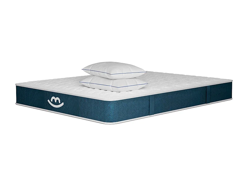 Matelas hybride et oreillers moelleux 160x200cm épais 22cm