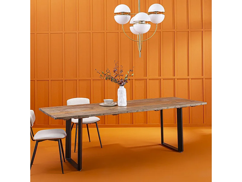 Table en bois recyclé de bateaux L300 cm - BONNY