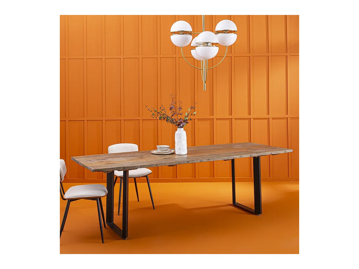 Table en bois recyclé de bateaux L300 cm - BONNY