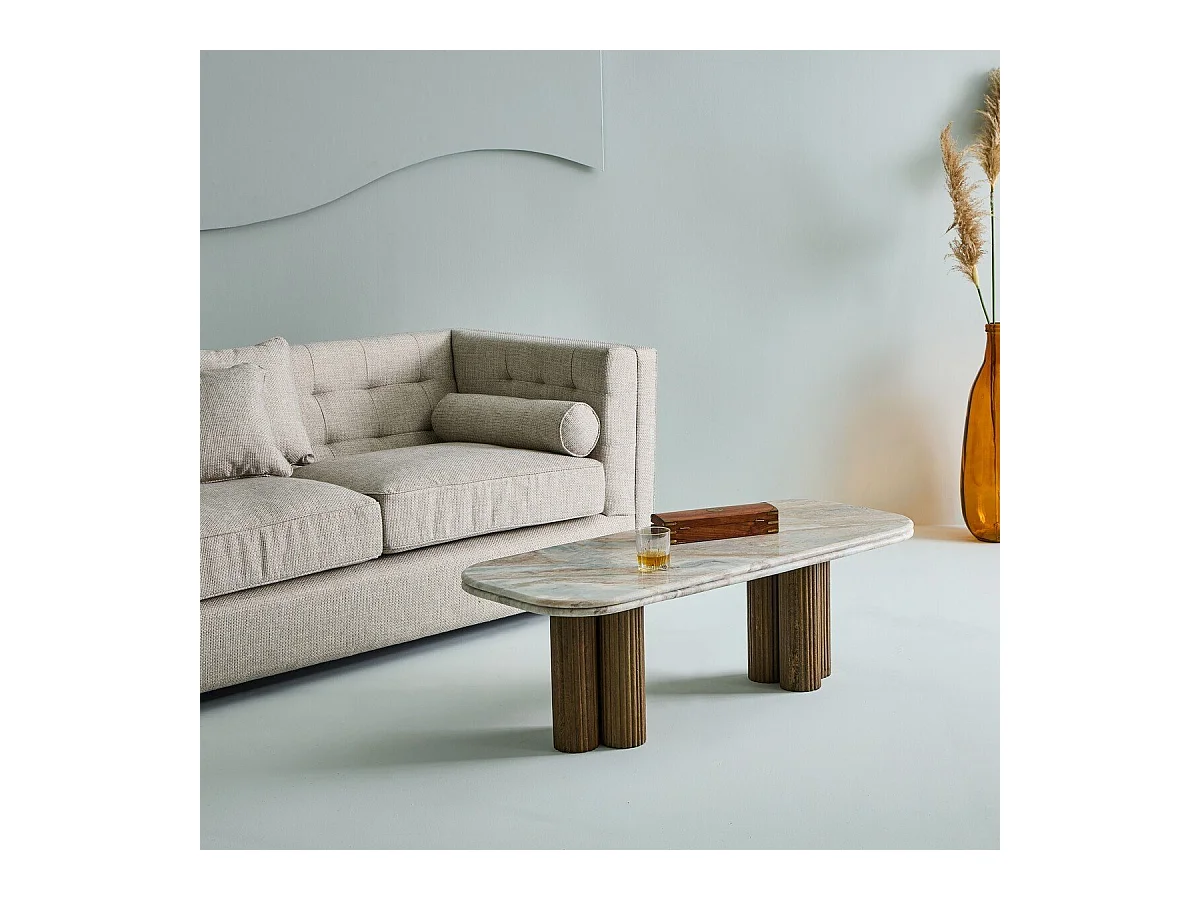 Table basse avec plateau en marbre - BUREN