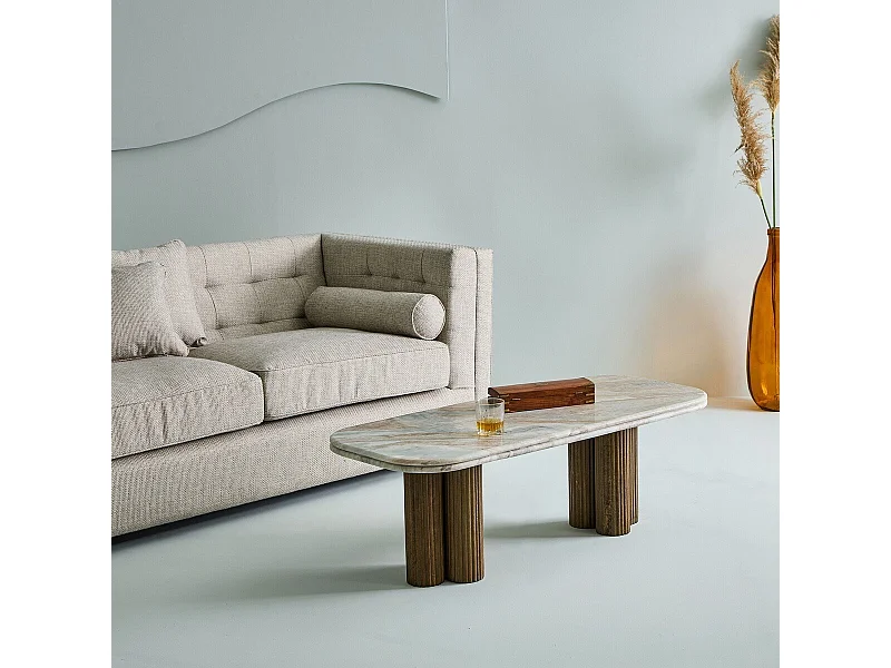 Salontafel met marmeren blad - BUREN