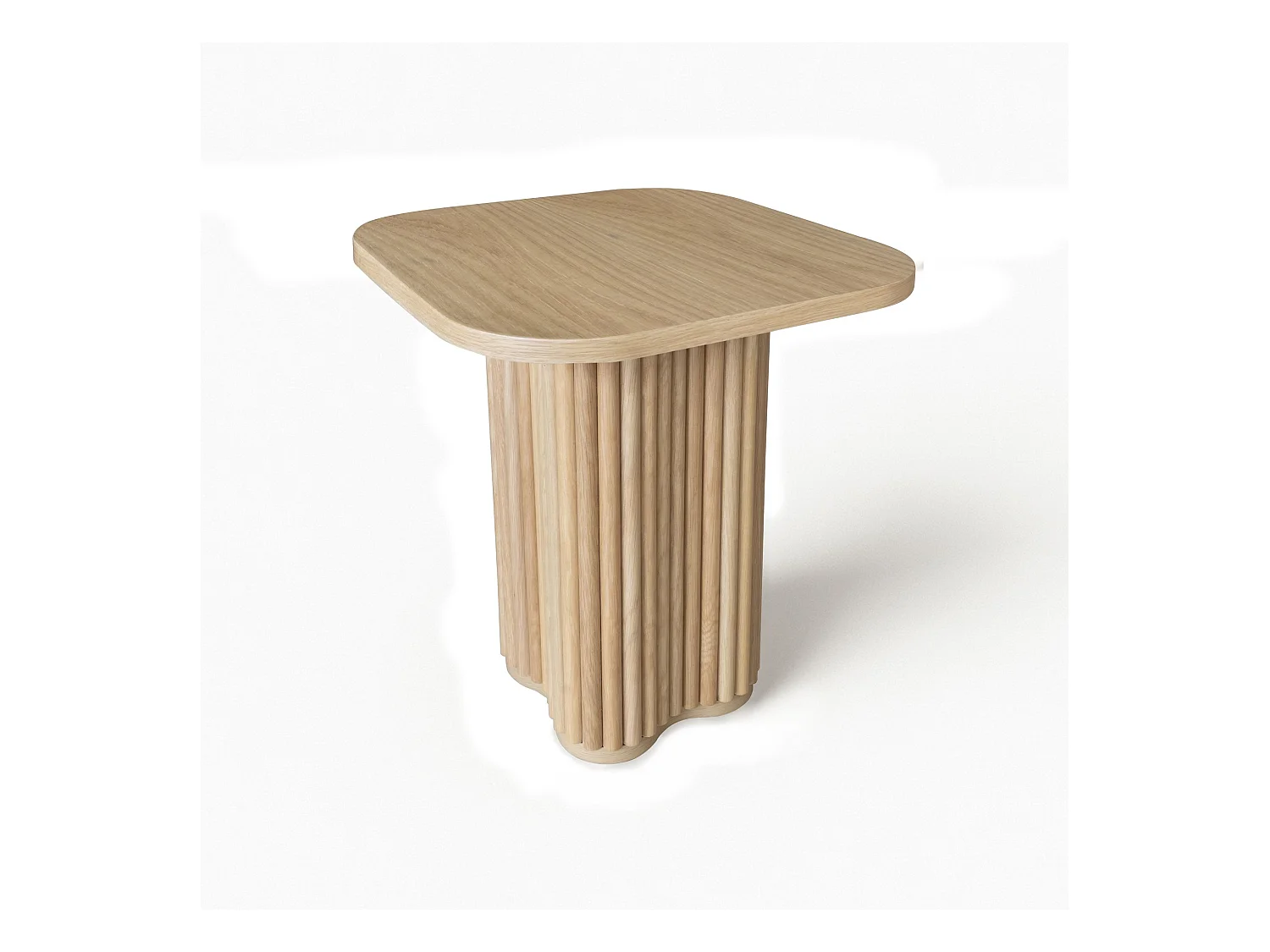 Now's Home - Meuble D'appoint Effet Bois Naturel 40x40x45cm Alba