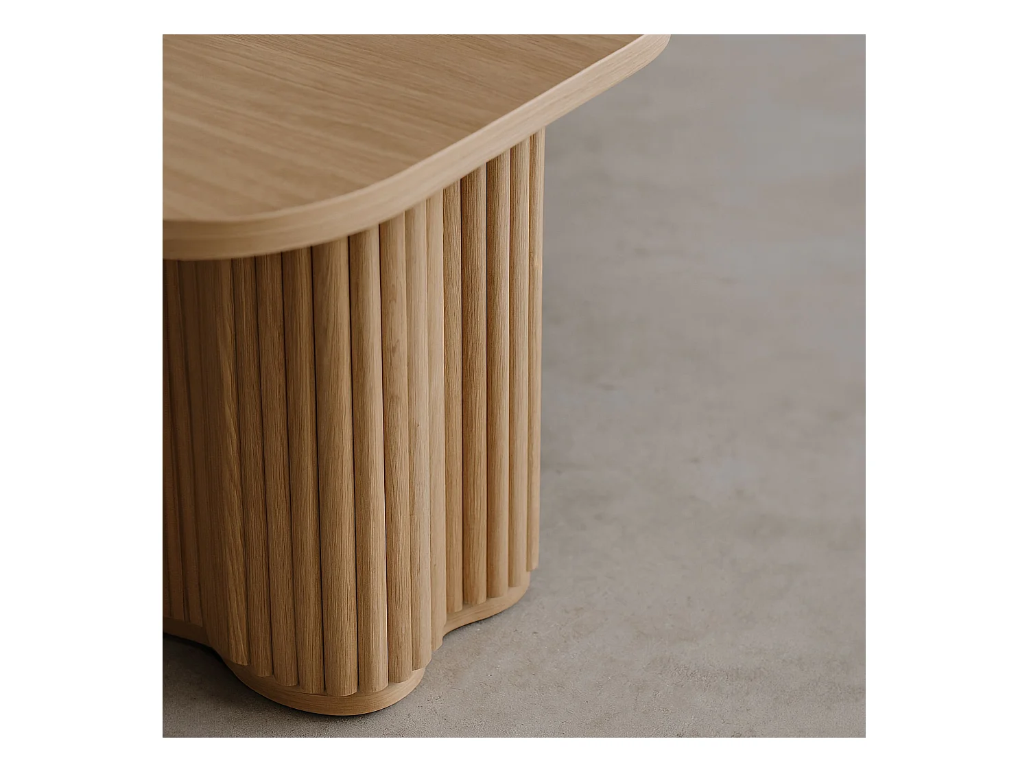 Now's Home - Meuble D'appoint Effet Bois Naturel 40x40x45cm Alba