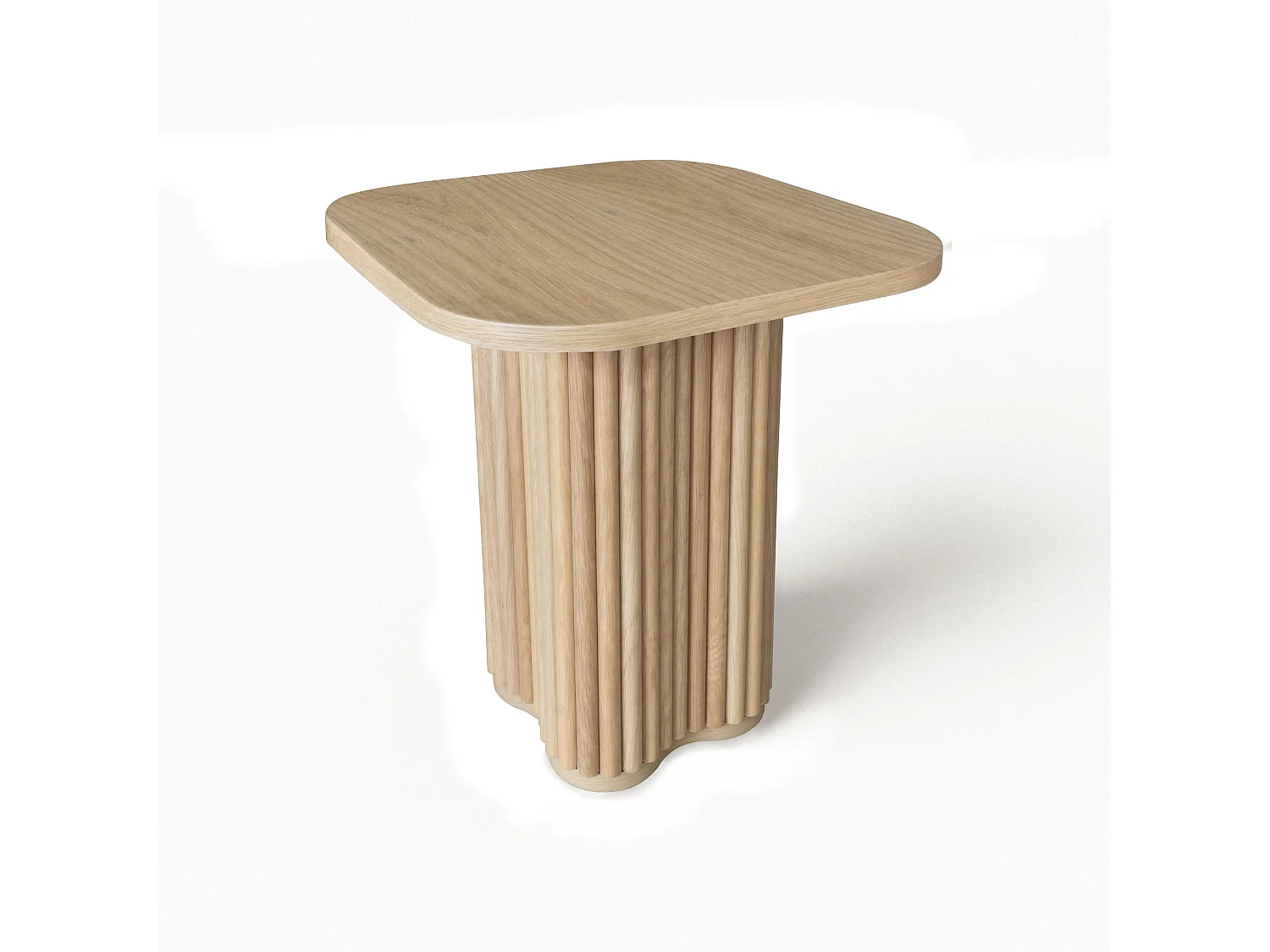 Now's Home - Meuble D'appoint Effet Bois Naturel 40x40x45cm Alba