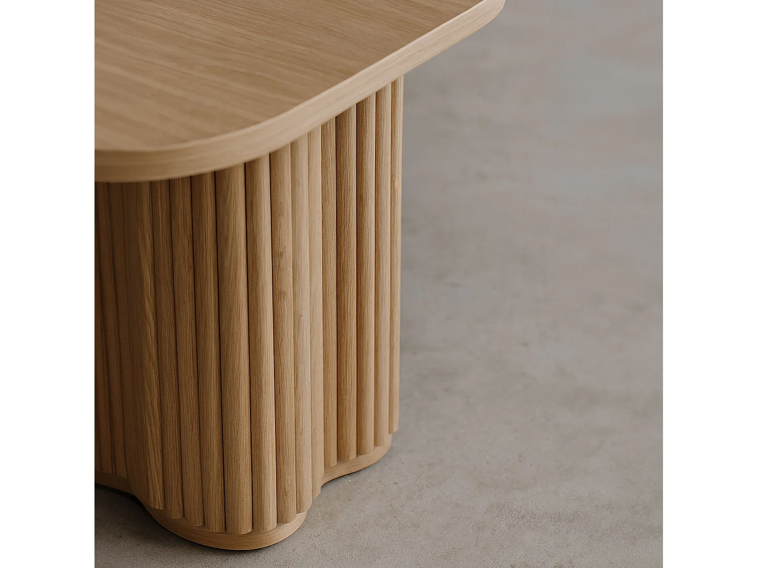 Now's Home - Meuble D'appoint Effet Bois Naturel 40x40x45cm Alba