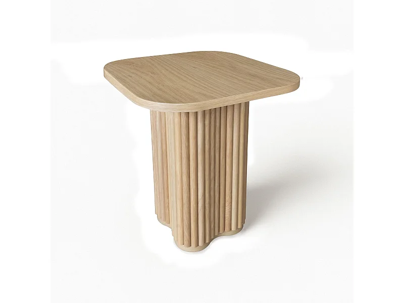 Now's Home - Meuble D'appoint Effet Bois Naturel 40x40x45cm Alba