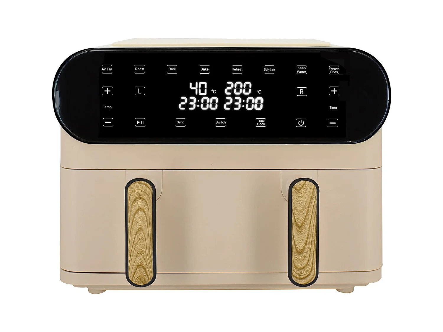 Menastyl - Friteuse A Air Chaud 11l Colorama Creme Double Cuve