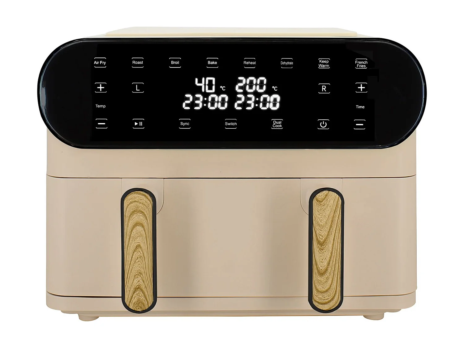 Menastyl - Friteuse A Air Chaud 11l Colorama Creme Double Cuve