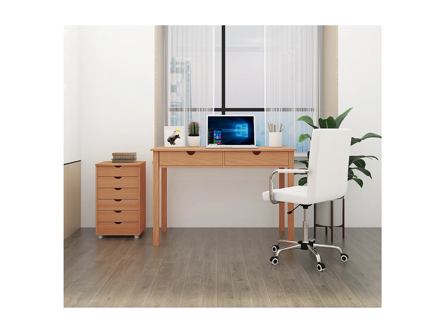 Gava | Commode avec 6 tiroirs en pin naturel