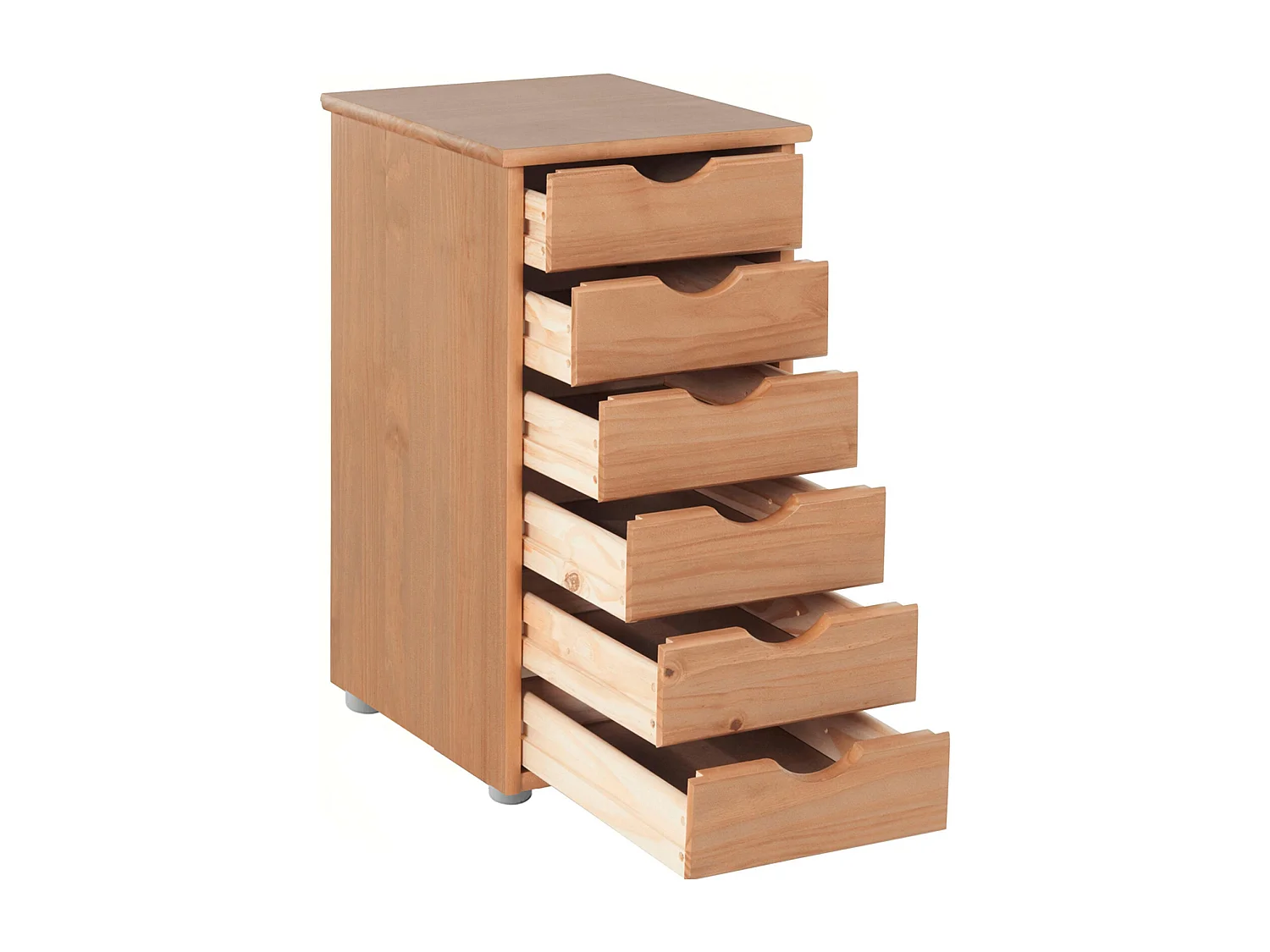 Gava | Commode avec 6 tiroirs en pin naturel