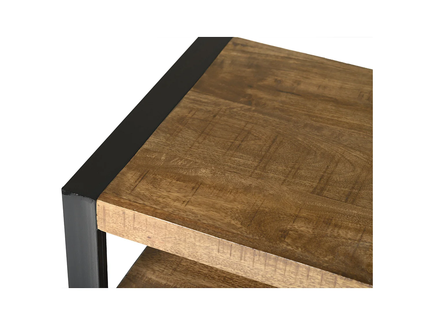 DACCA-Mueble TV con 3 cajones, L.150 cm, madera maciza de mango y metal