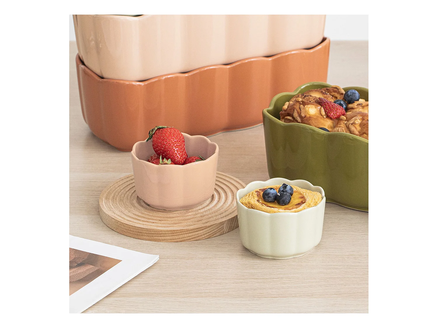 Menastyl - Ramequin Fiorella 9cm En Gres Rose