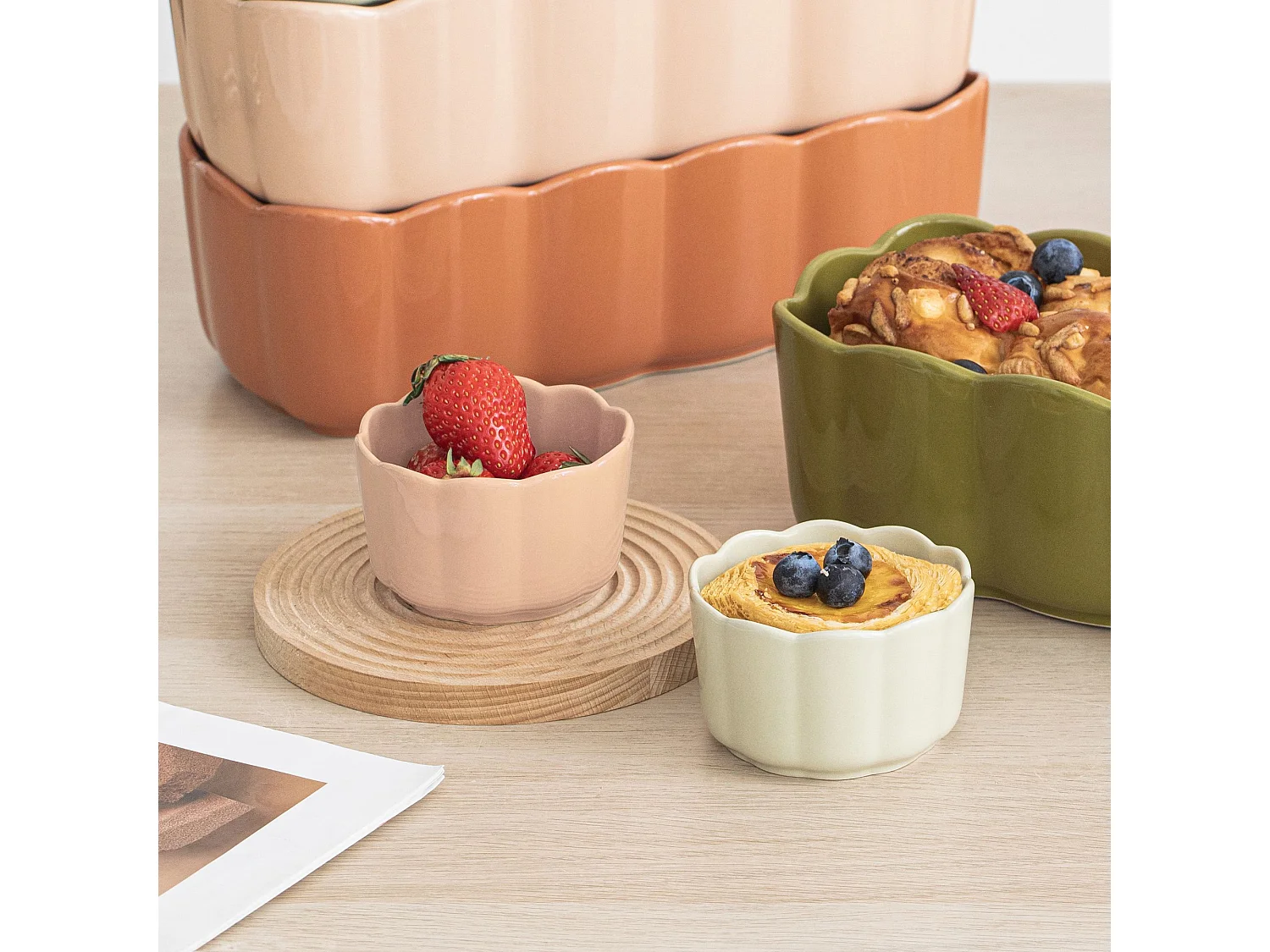 Menastyl - Ramequin Fiorella 9cm En Gres Rose