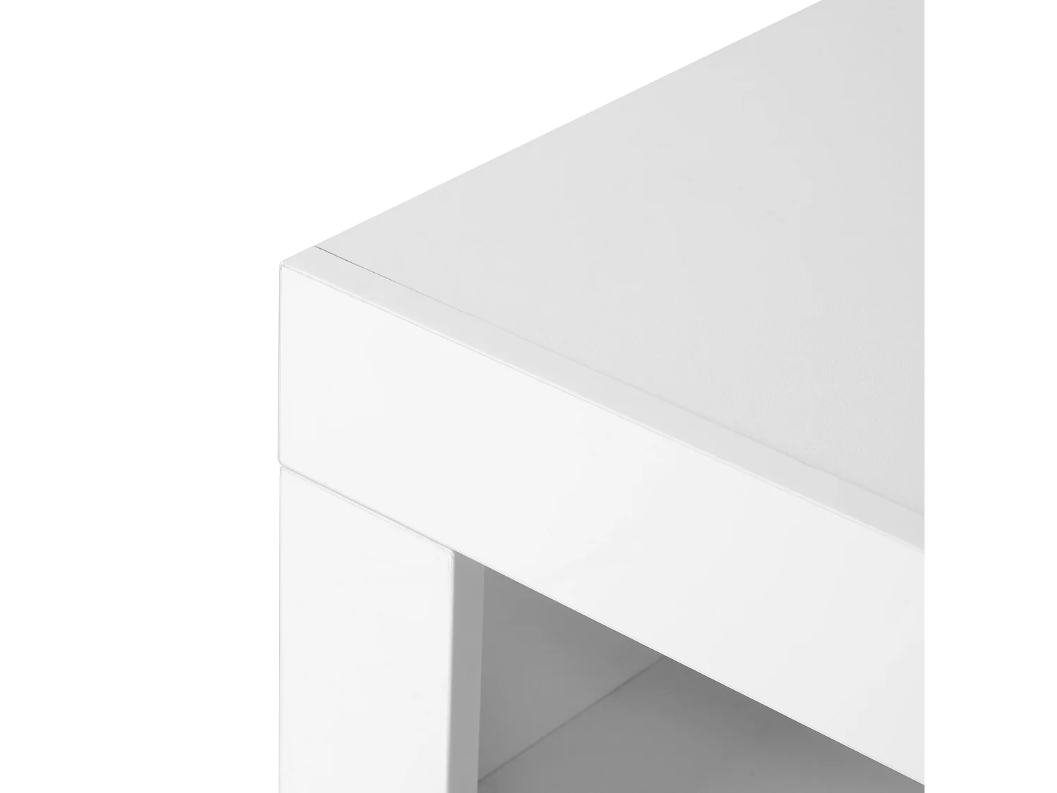 Buffet avec 3 portes et étagère - 130 x 35 x 95 cm - LEDs - Panneaux de particules - Blanc