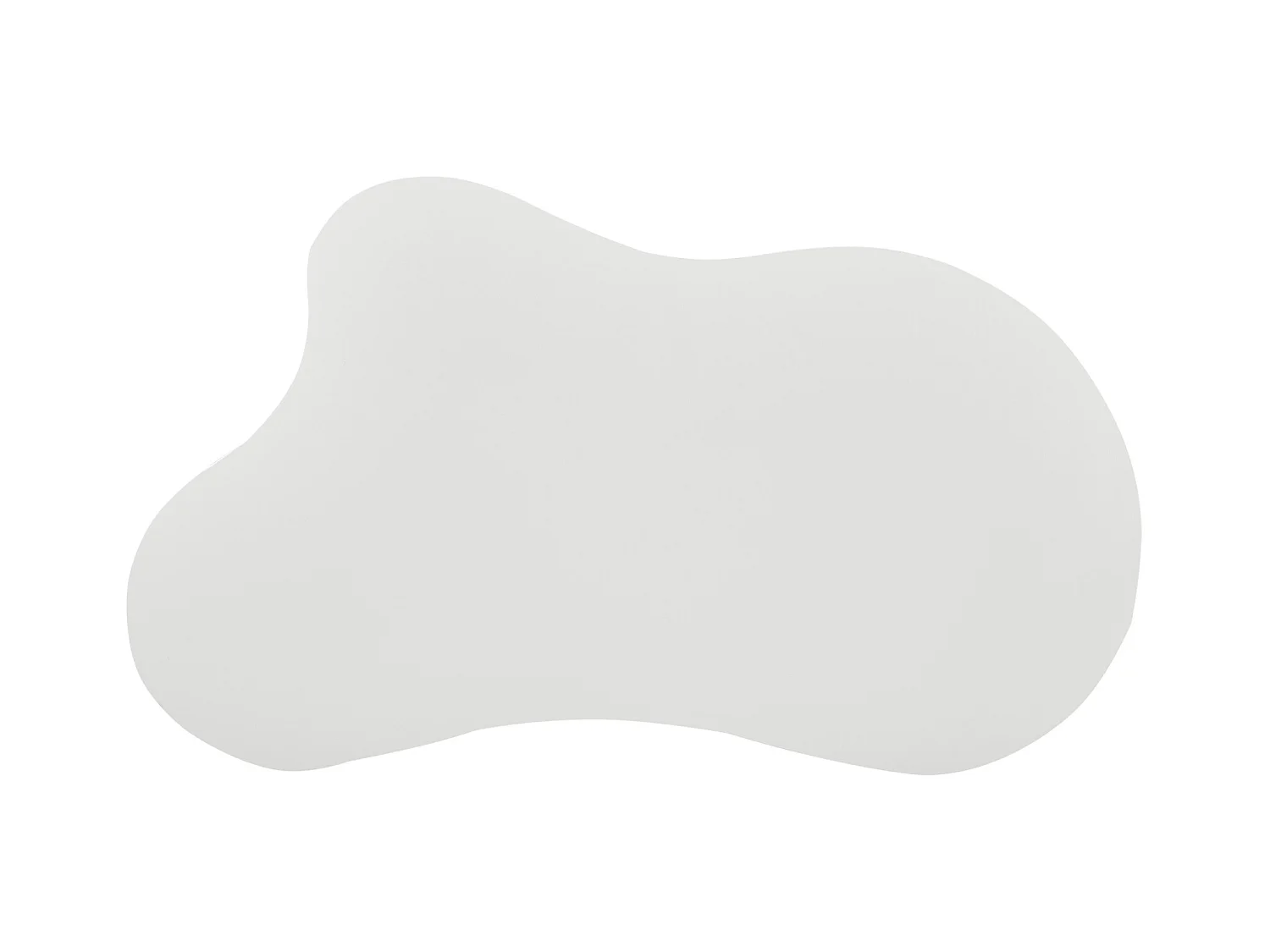 Table basse en forme de nuage irrégulier - 107 x 66 x 40.5 cm - Plateau en MDF et pieds en PVC - blanc