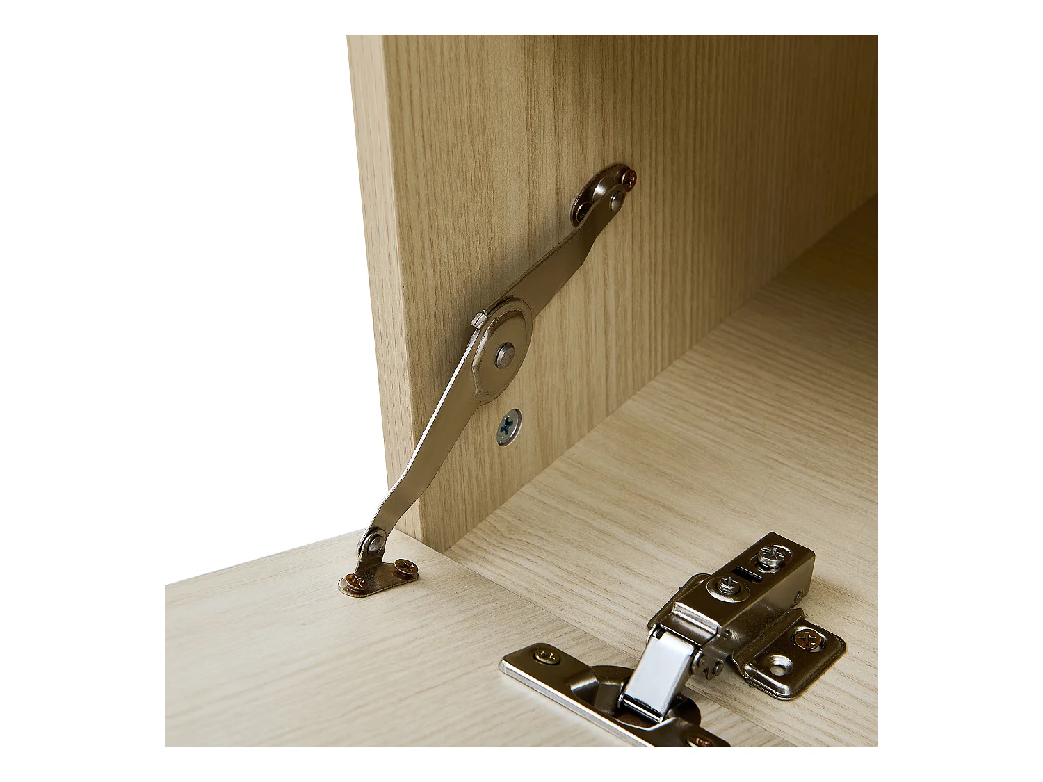 Armoire moderne avec banc et meuble de chaussures - 61 x 35 x 179.5 cm - avec 4 crochets - MDF - naturel