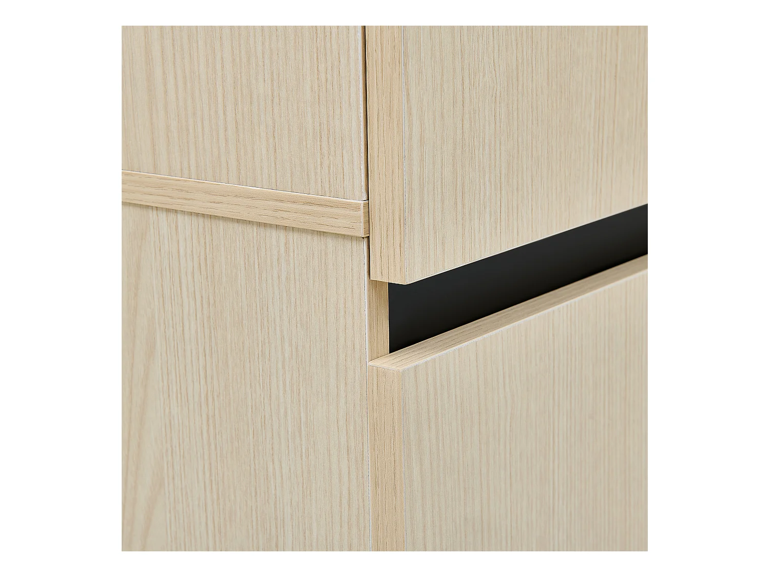 Armoire avec miroir et tringle à vêtements extensible - 54 x 34.5 x 179.5 cm - avec 2 portes - MDF - naturel