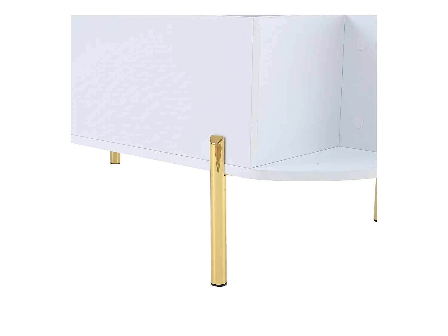 Tavolino da caffè sollevabile con spazio di archiviazione semi-aperto, gambe in metallo, bianco e legno