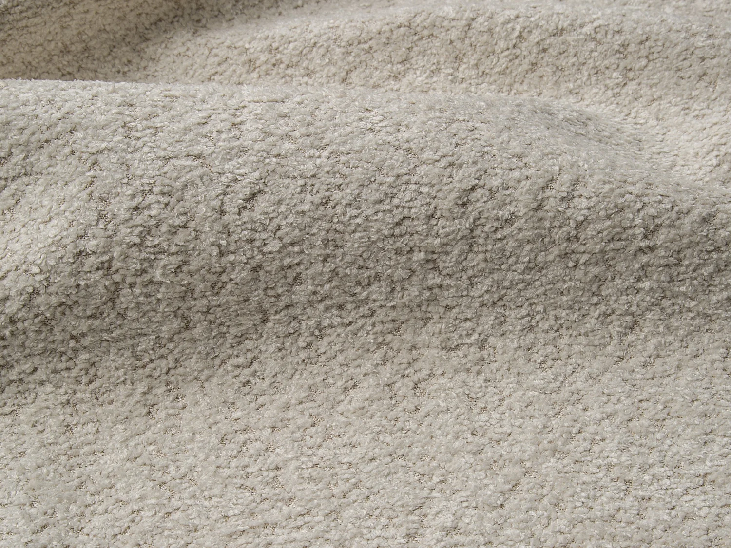 Canapé 3 places convertible express en tissu bouclette beige - Couchage 140 cm - Matelas 20 cm RETUNA