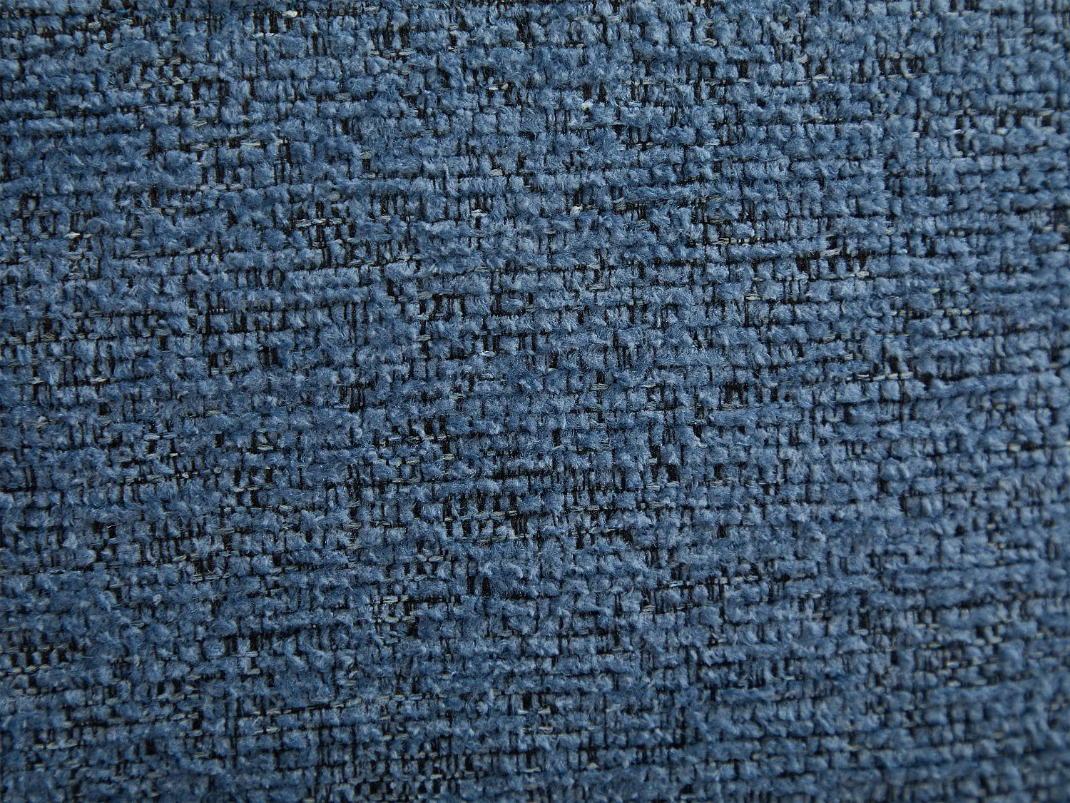 Fauteuil coquillage en tissu chenille bleu DELIPO
