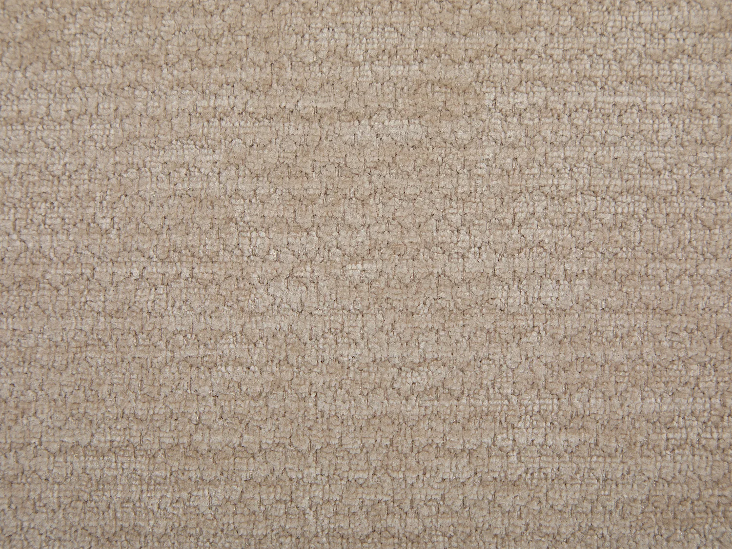 Pouf en tissu chenille beige KUMBODA