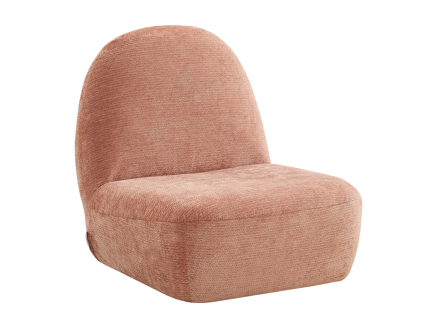 Fauteuil enfant en tissu chenille vieux rose MALDANO