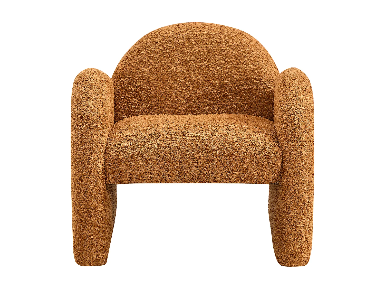 Fauteuil enfant en tissu bouclette terracotta MOSALO