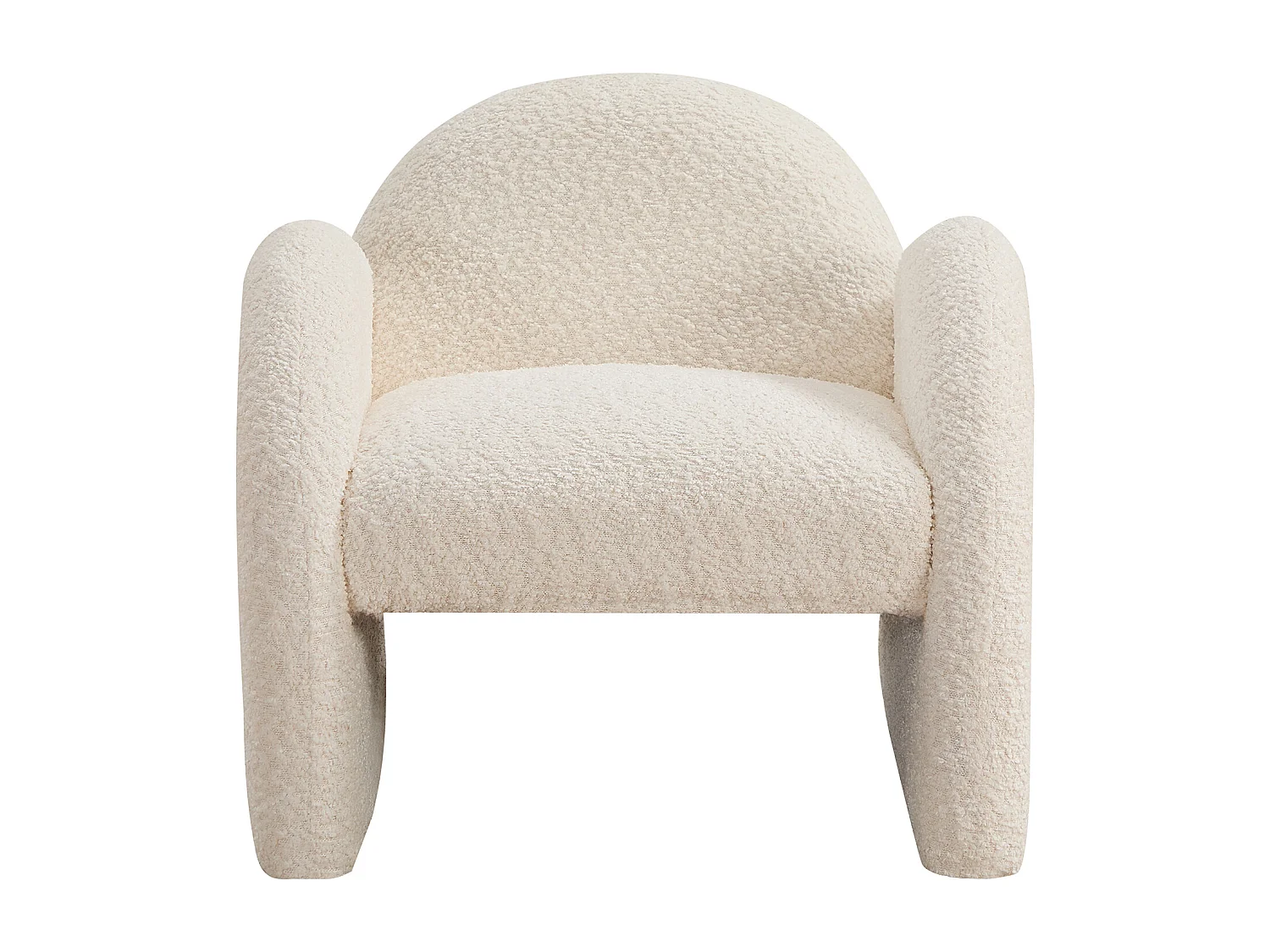 Fauteuil enfant en tissu bouclette beige MOSALO