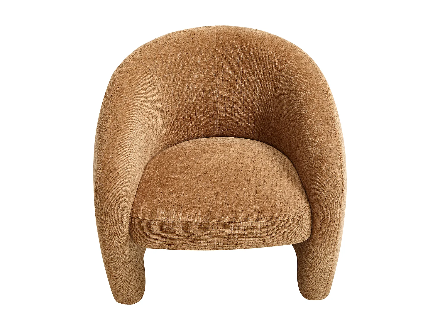 Fauteuil pour enfant en tissu chenille camel ROMICOU