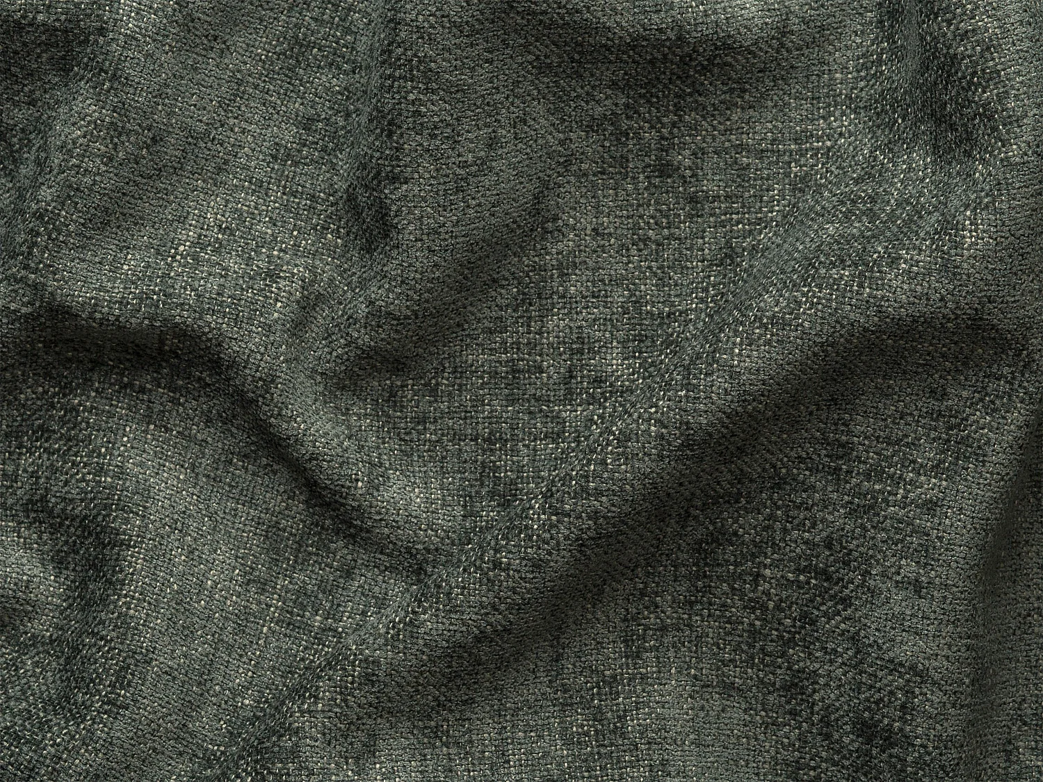 Canapé d'angle droit ouvert convertible en tissu texturé vert MINTURNO