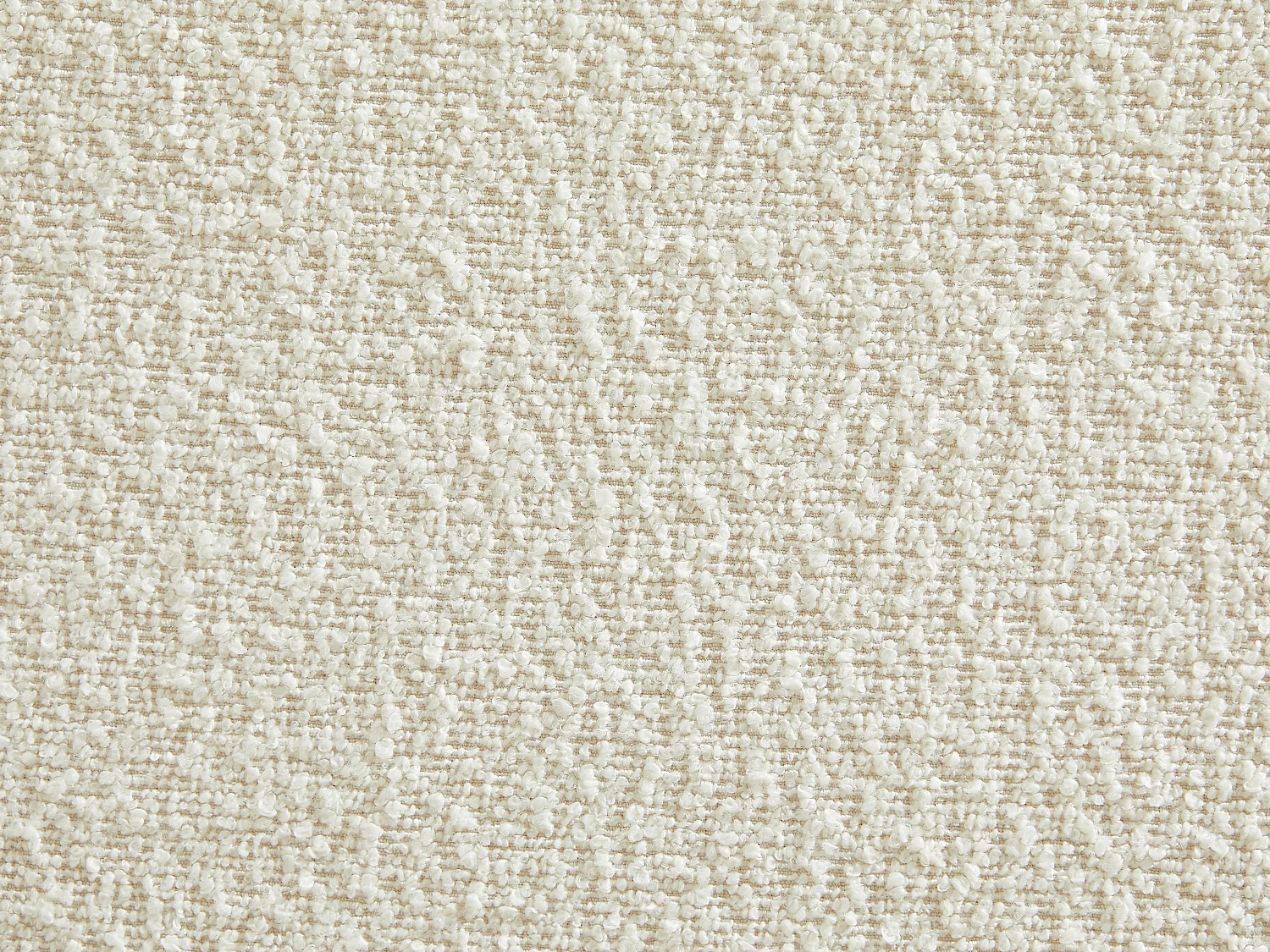 Fauteuil en tissu bouclette blanc ivoire OVOTAS