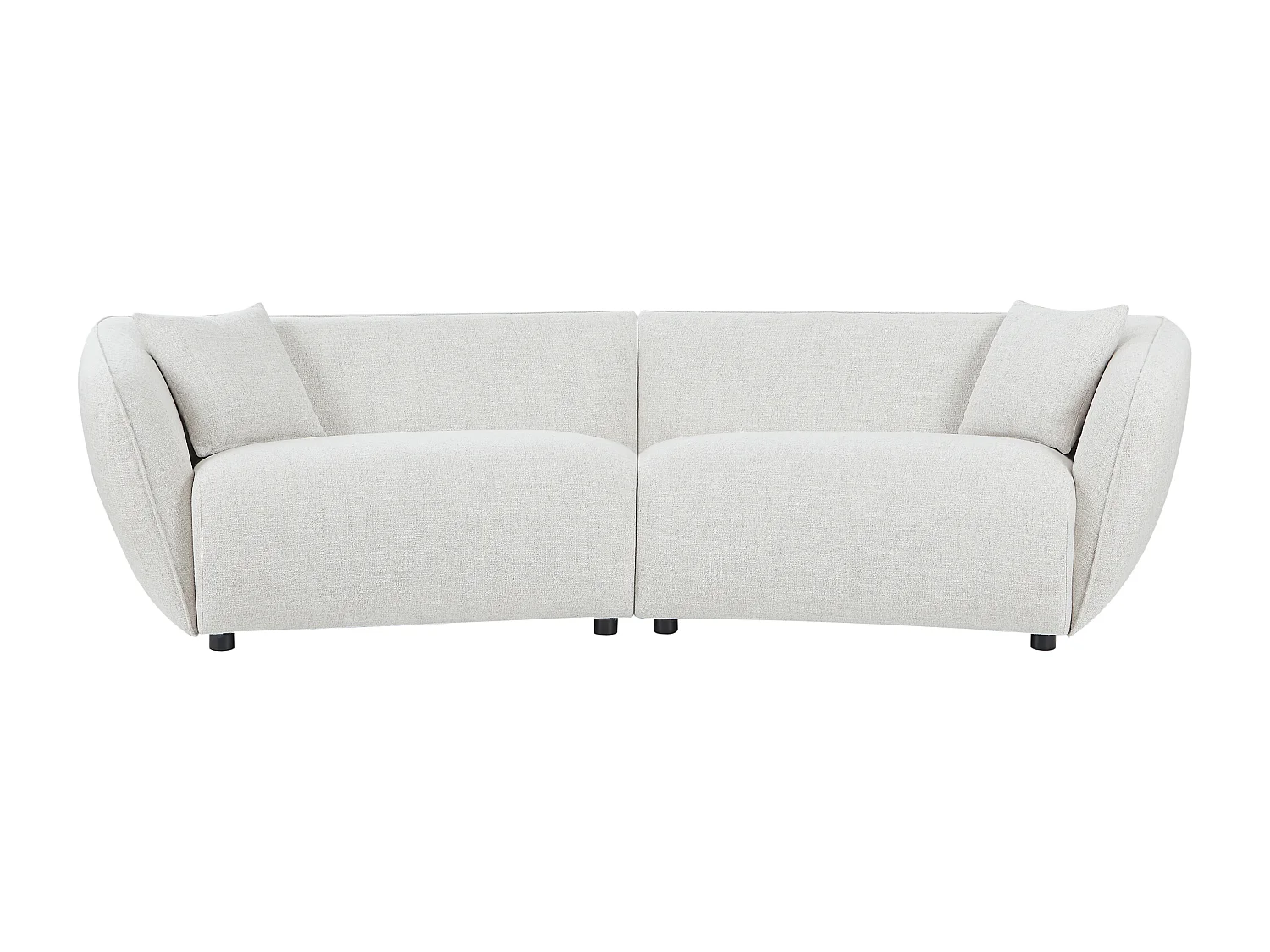 Divano 4 posti in tessuto melange beige - LUCAMO