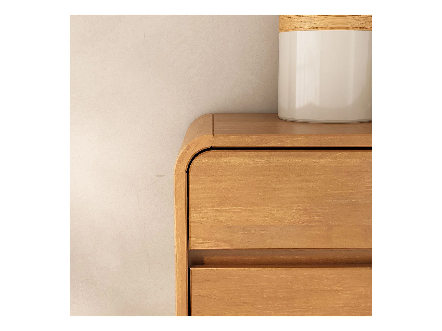 Meuble à Chaussures NAEL avec 2 Abattants et 1 Tiroir, en Bois Massif Coloris Chêne, Pour 12 à 14 Paires