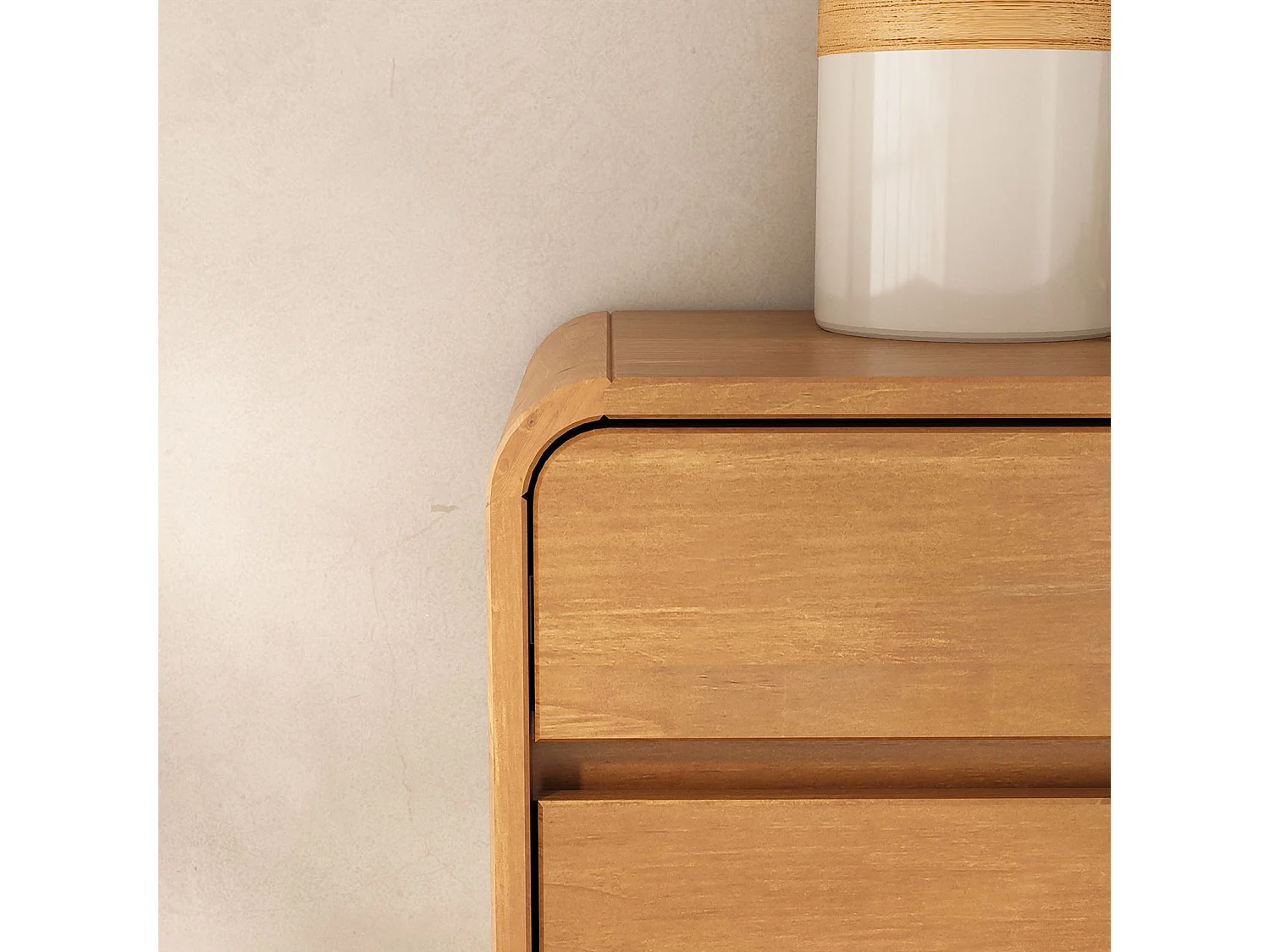 Meuble à Chaussures NAEL avec 2 Abattants et 1 Tiroir, en Bois Massif Coloris Chêne, Pour 12 à 14 Paires