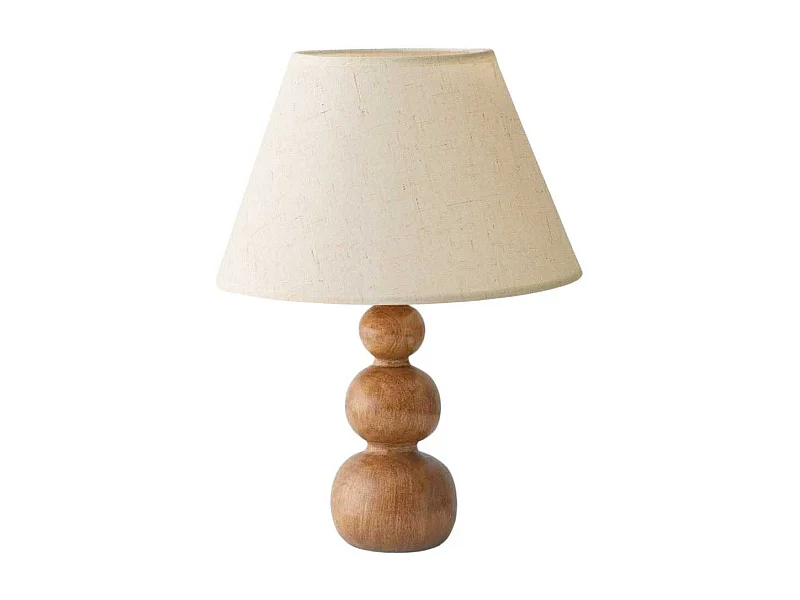 Lampe à poser en bois et tissus Woody bubbles