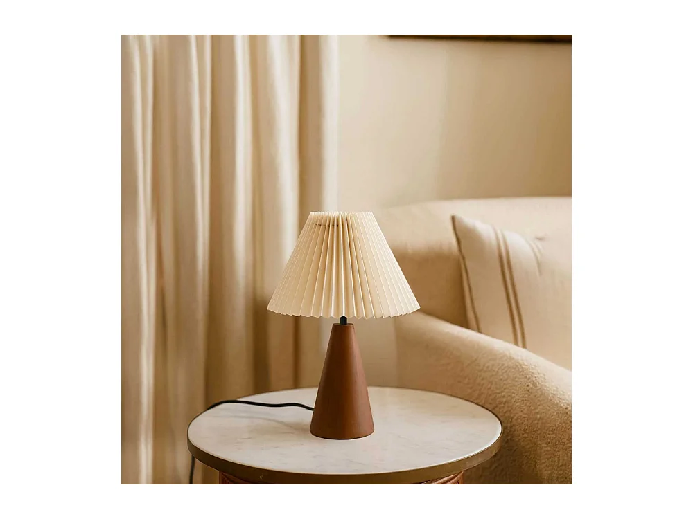 Lampe à poser en bois et PVC Serenity Modèle 3