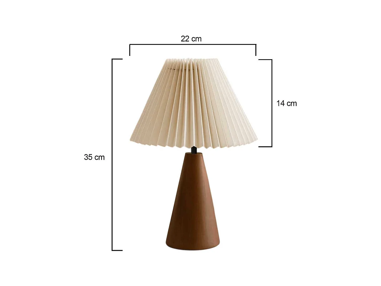 Lampe à poser en bois et PVC Serenity Modèle 3