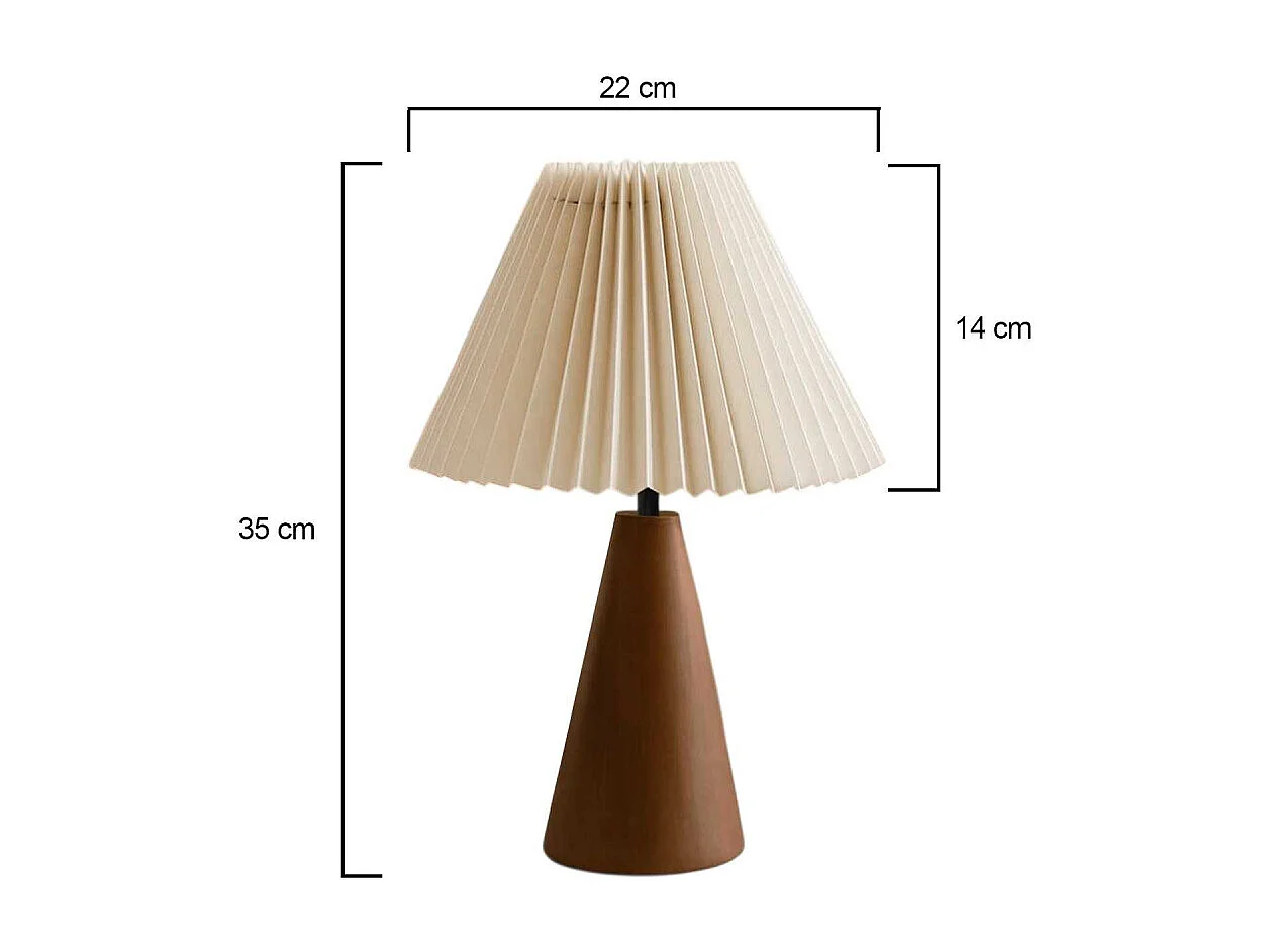 Lampe à poser en bois et PVC Serenity Modèle 3