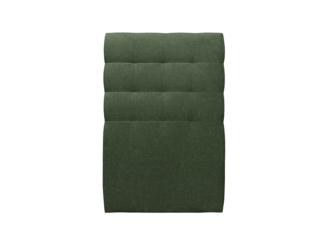 Lit 90x190cm avec tête de lit capitonnée tissu et sommier kit vert - Hauteur totale : 29cm