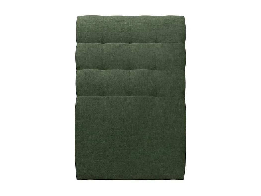 Lit 90x190cm avec tête de lit capitonnée tissu et sommier kit vert - Hauteur totale : 29cm