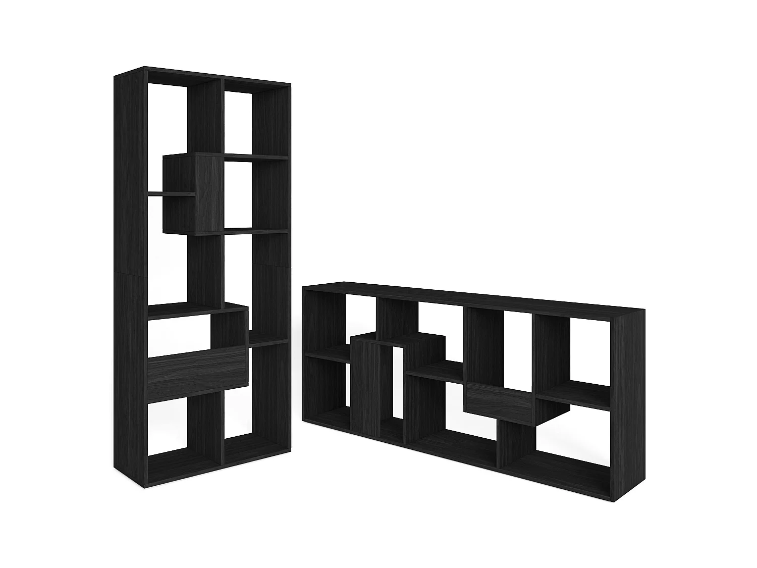 Librería estantería, 162x67x31cm, Con Almacenaje, Negro