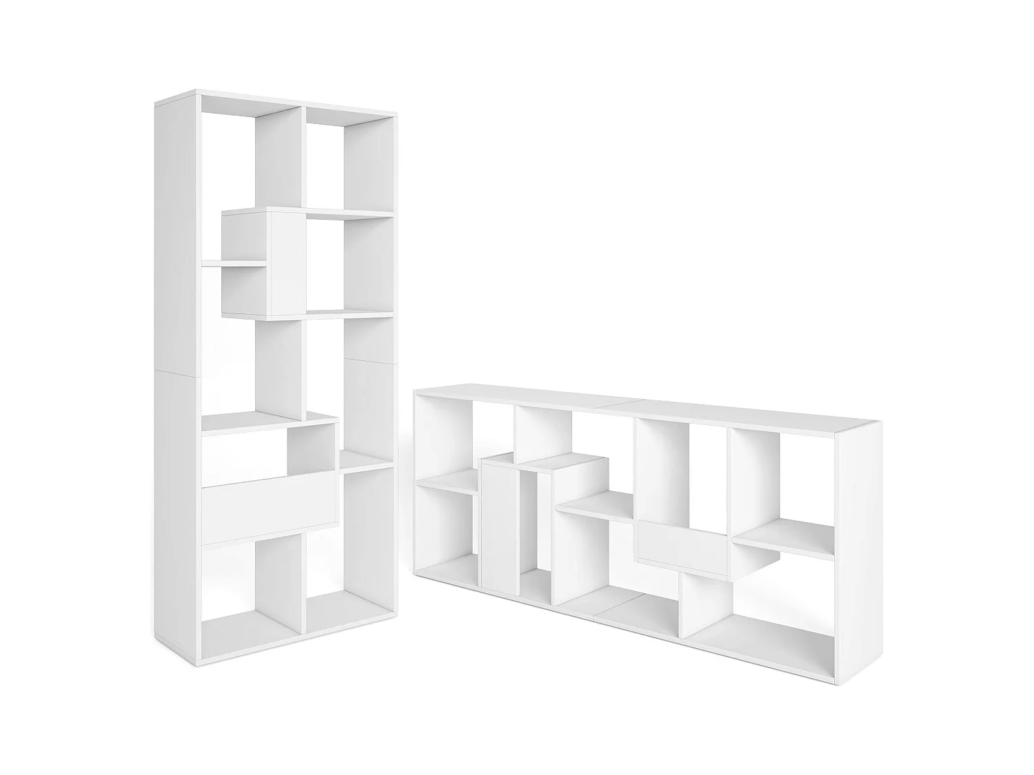 Boekenkast, Boekenplank, 162x67x31cm, Kantoorplank, Wit
