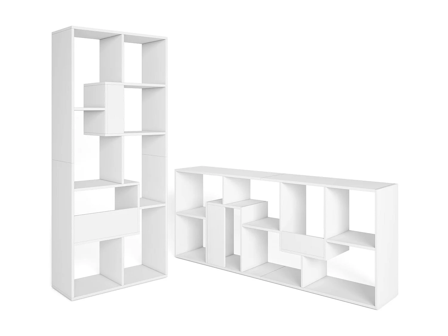 Boekenkast, Boekenplank, 162x67x31cm, Kantoorplank, Wit