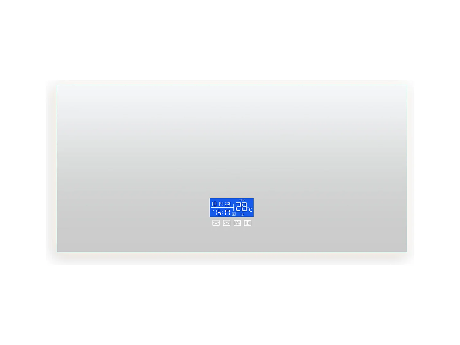 Vierkante badkamerspiegel 60x140 cm - LED, temperatuur, ontwaseming, 3 helderheidsniveaus, touch