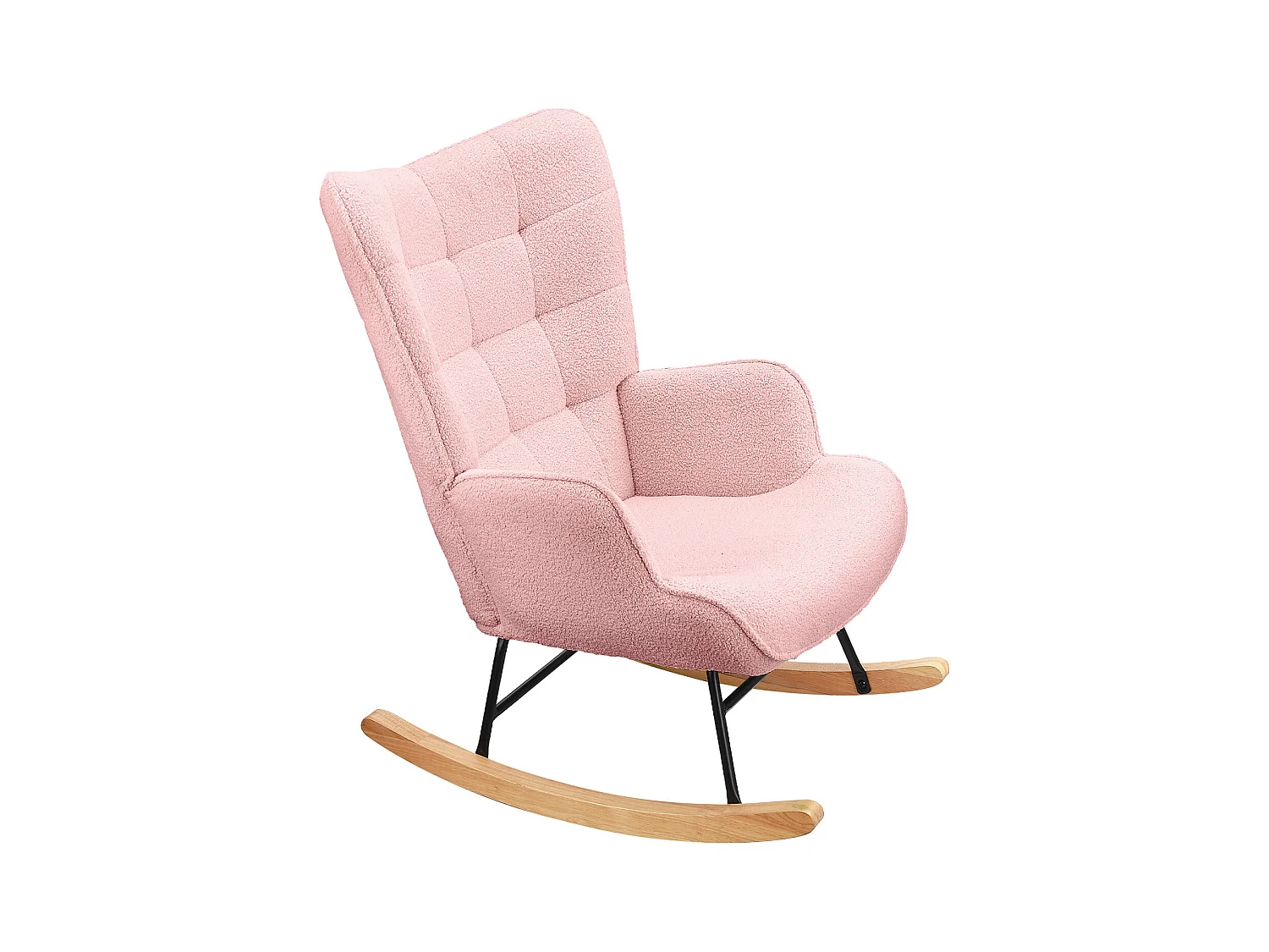 Cadeira de balanço ergonômica para adultos - Cadeira de balanço para áreas externas e internas - Para sala de estar, jardim e quarto - Rosa