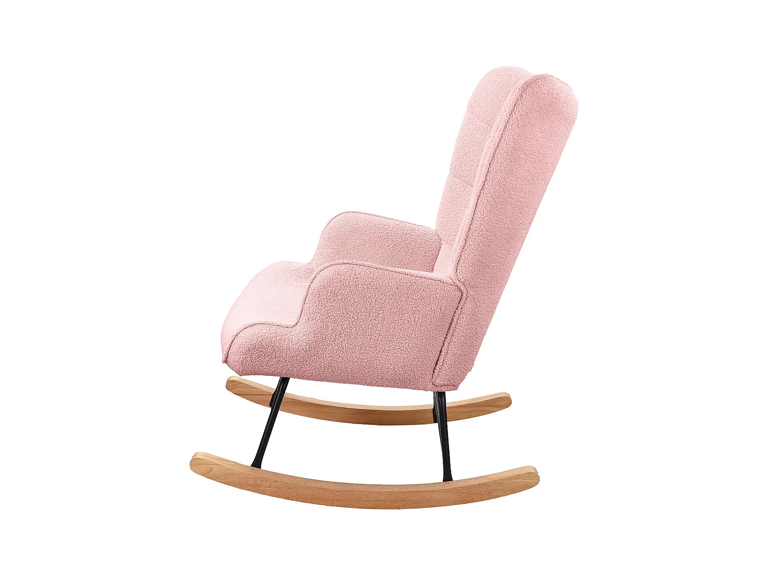 Cadeira de balanço ergonômica para adultos - Cadeira de balanço para áreas externas e internas - Para sala de estar, jardim e quarto - Rosa