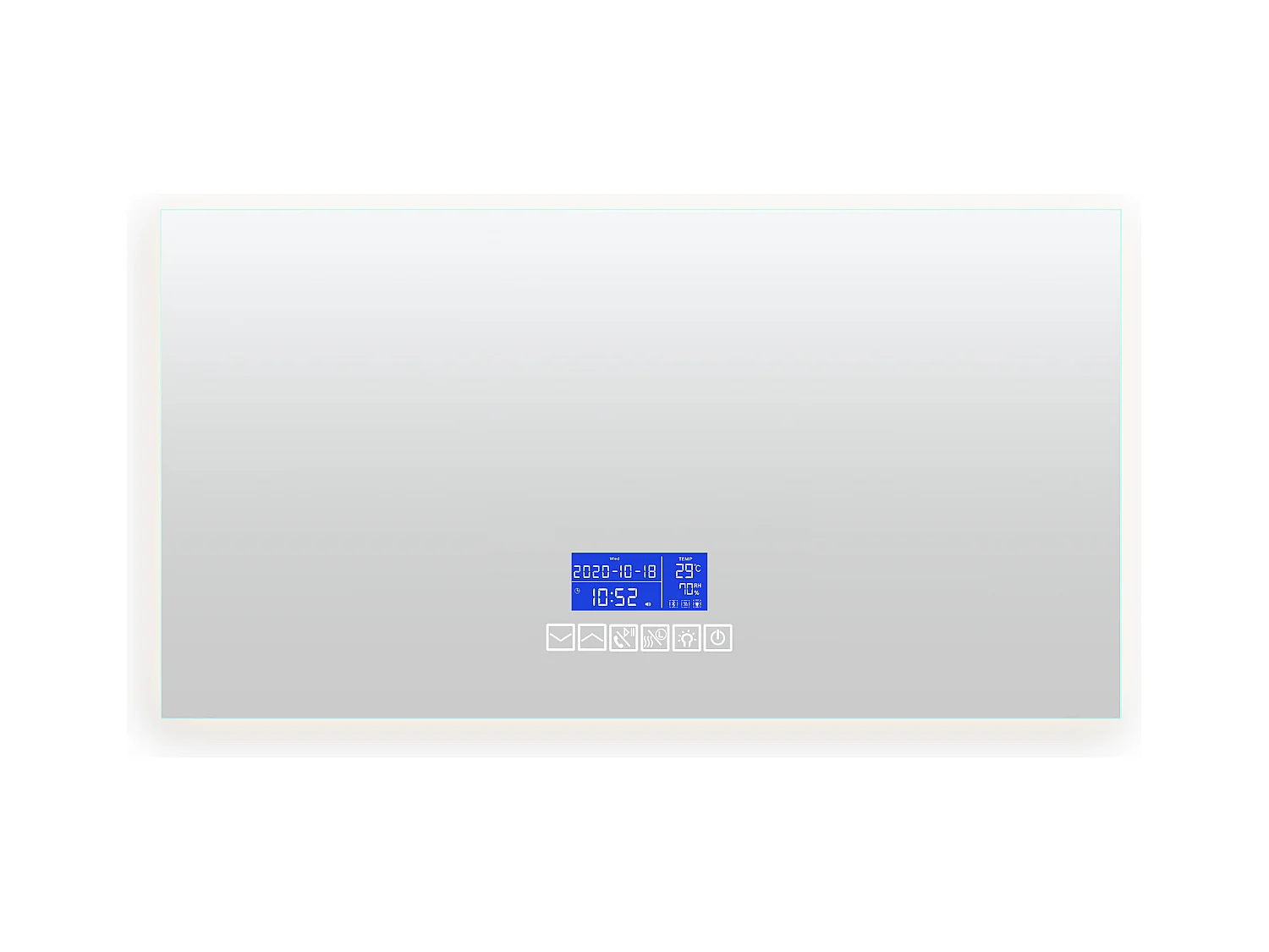 Ronde badkamerspiegel 80x100 cm - LED, Bluetooth, Temperatuur, Ontwaseming, Verlichting, Touch, 6 standen