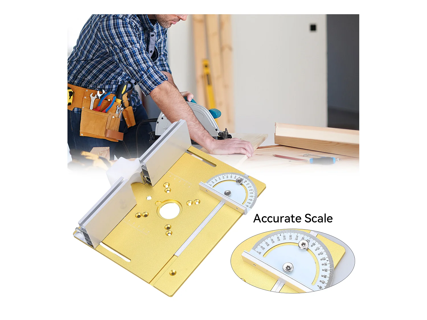 Elevador de roteador com placa superior - Base de elevação para marcenaria (ranhuras, aparas, chanfraduras)